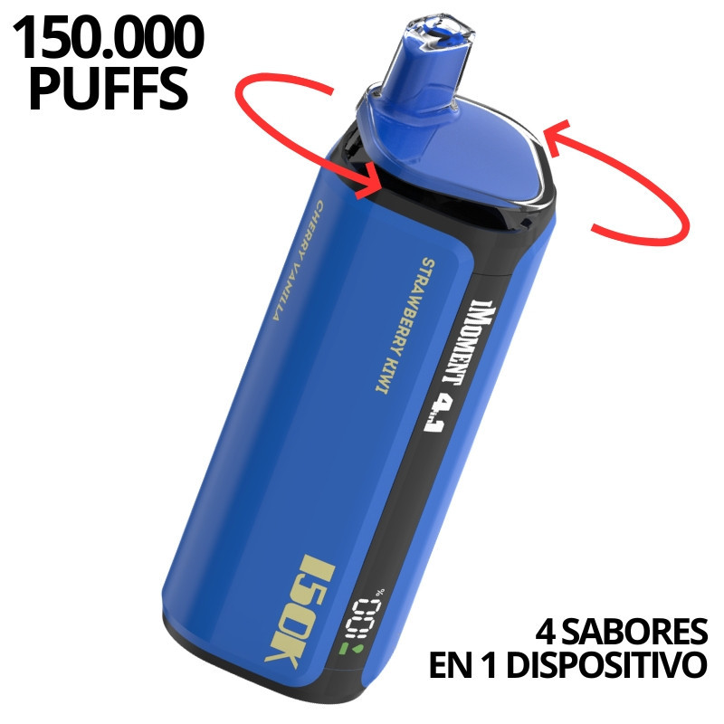 POD DESECHABLE IMOMENT 4 EN 1 (STRAWBERRY KIWI / WATERMELON BUBBLEGUM / PINEAPPLE PEACH / CHERRY VAINILLA) 120K