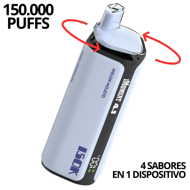 POD DESECHABLE IMOMENT 4 EN 1 (MELON MOJITO / PIÑA COLADA / WATERMELON MOJITO / PINK LEMONADE) 120K