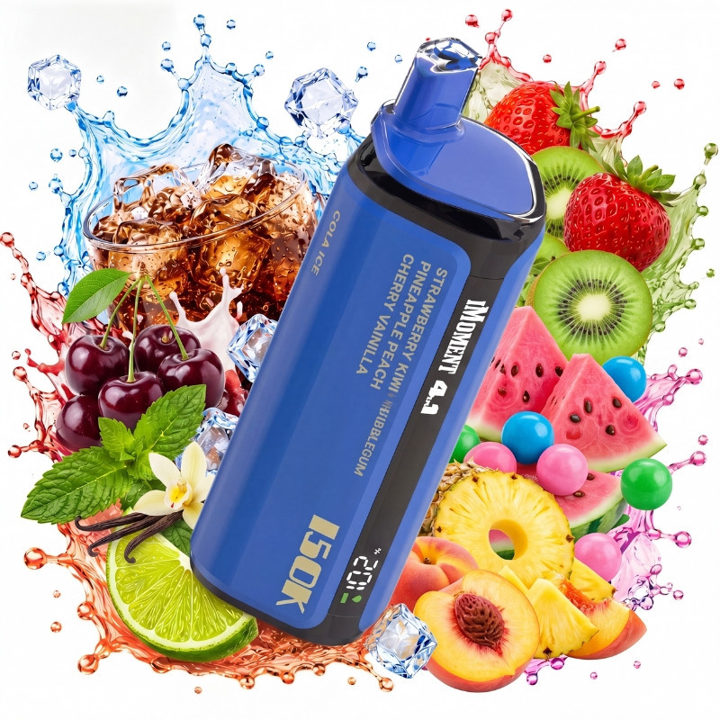 POD DESECHABLE IMOMENT 4 EN 1 (STRAWBERRY KIWI / WATERMELON BUBBLEGUM / PINEAPPLE PEACH / CHERRY VAINILLA) 120K
