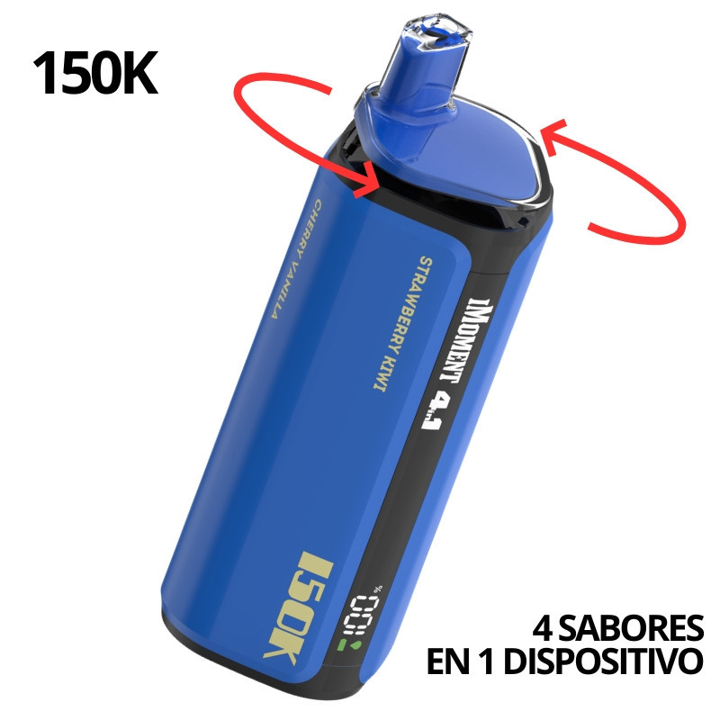 POD DESECHABLE IMOMENT 4 EN 1 (STRAWBERRY KIWI / WATERMELON BUBBLEGUM / PINEAPPLE PEACH / CHERRY VAINILLA) 120K
