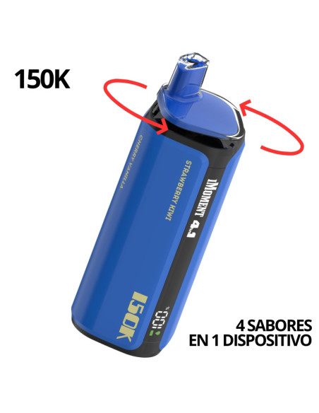 POD DESECHABLE IMOMENT 4 EN 1 (STRAWBERRY KIWI / WATERMELON BUBBLEGUM / PINEAPPLE PEACH / CHERRY VAINILLA) 120K