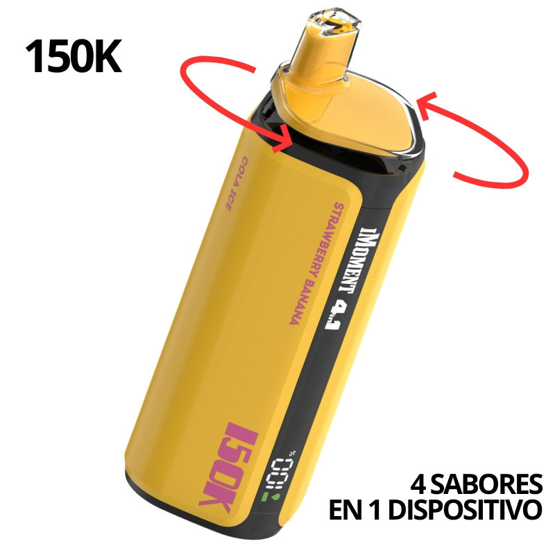 POD DESECHABLE IMOMENT 4 EN 1 (STRAWBERRY BANANA / LEMON LIME / MELON COCO / COLA ICE) 120K