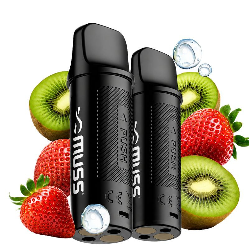 Cartuchos Muss Mármol Pro Strawberry Kiwi · Pack 2 | Bengala
