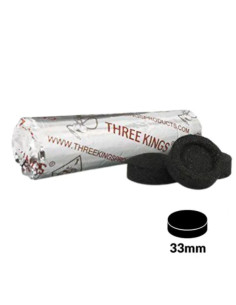 Carbón Autoencendido Threekings 33mm 10ud | Bengala Spain
