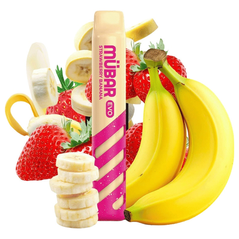 Vaper Mübar EVO 800 Strawberry Banana | Bengala Spain