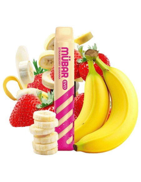 Vaper Mübar EVO 800 Strawberry Banana | Bengala Spain