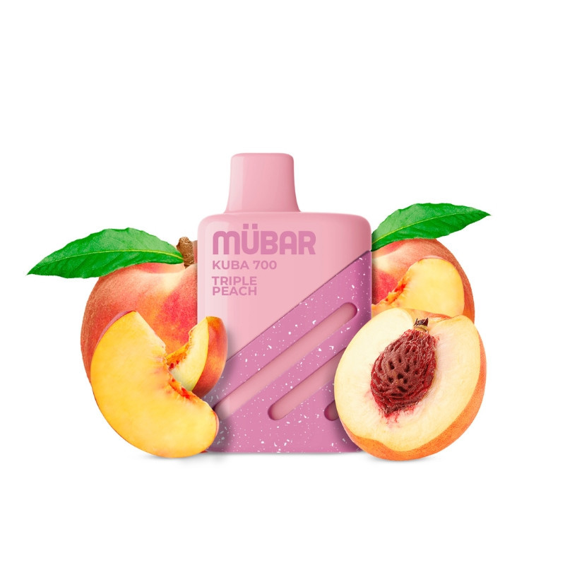 CAJA POD DESECHABLE MUBAR KUBA 700 10UD - TRIPLE PEACH