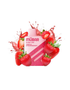CAJA POD DESECHABLE MUBAR KUBA 700 10UD - TRIPLE STRAWBERRY 2