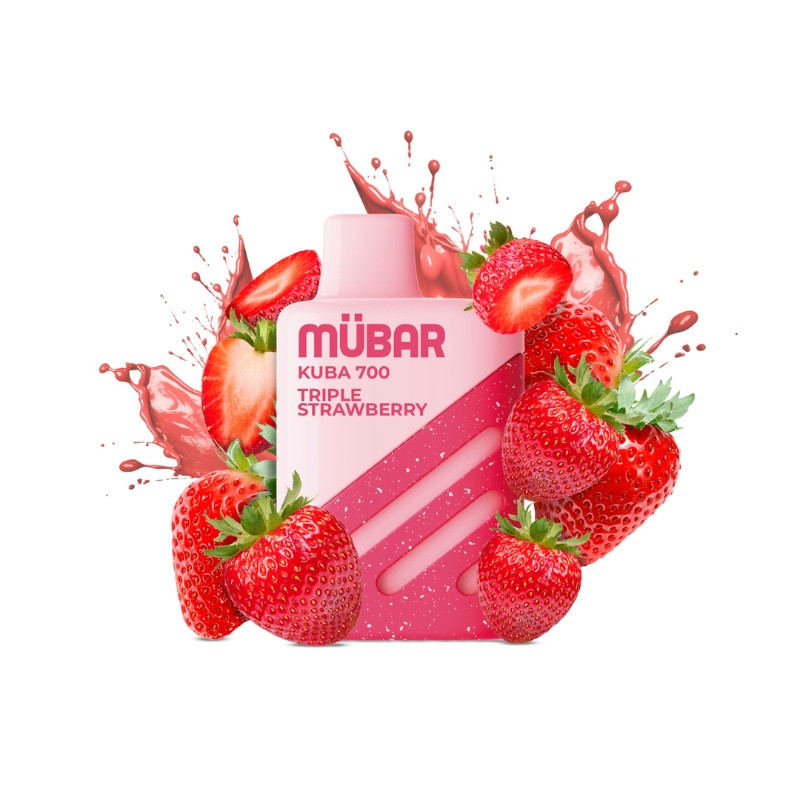 CAJA POD DESECHABLE MUBAR KUBA 700 10UD - TRIPLE STRAWBERRY