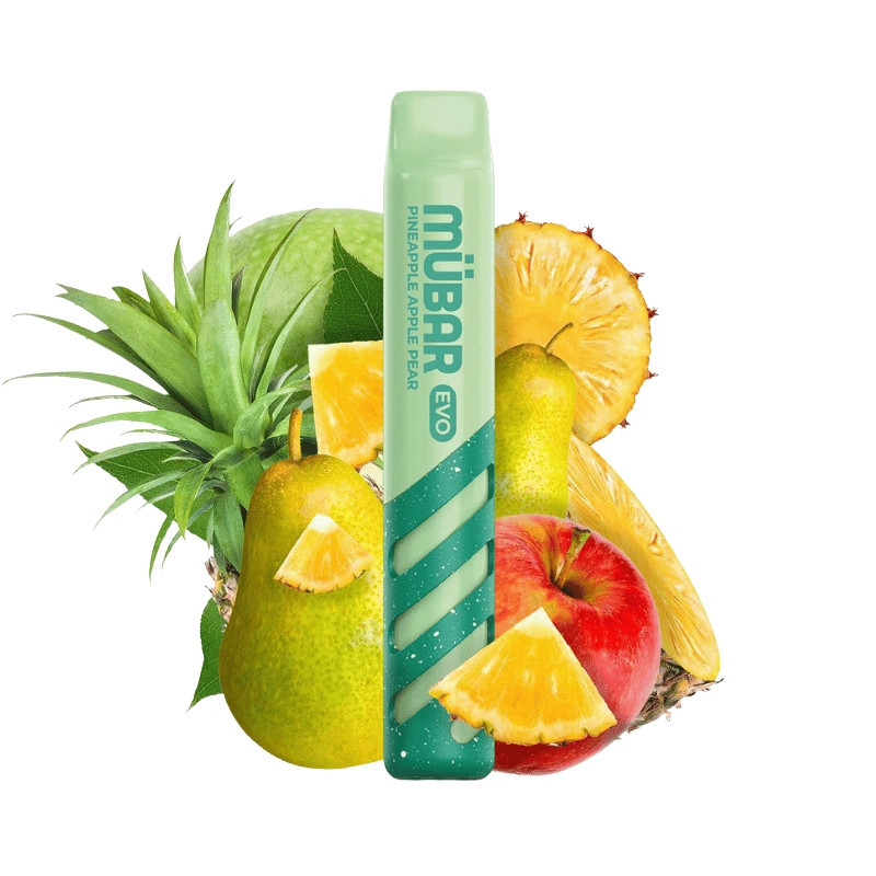 CAJA POD DESECHABLE MUBAR EVO 800 10UD - PINEAPPLE APPLE PEAR