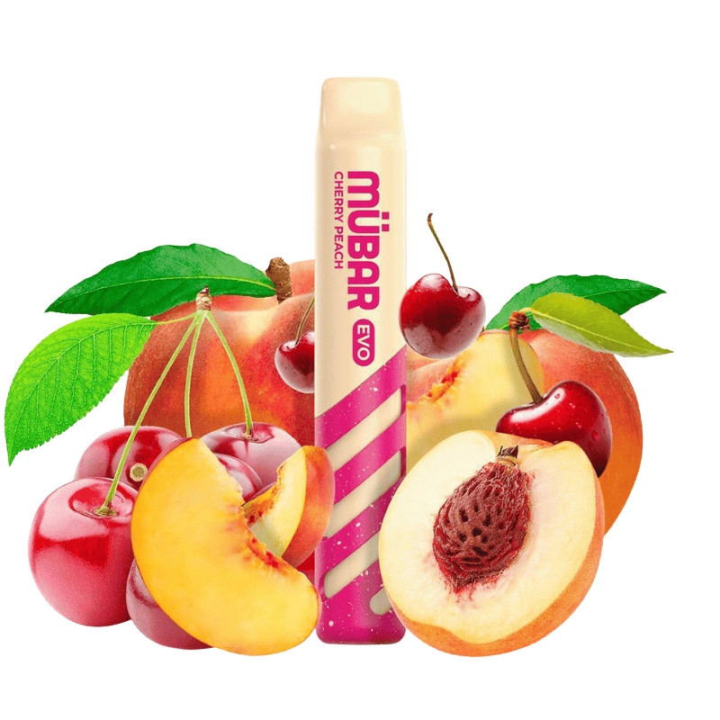 CAJA POD DESECHABLE MUBAR EVO 800 10UD - CHERRY PEACH