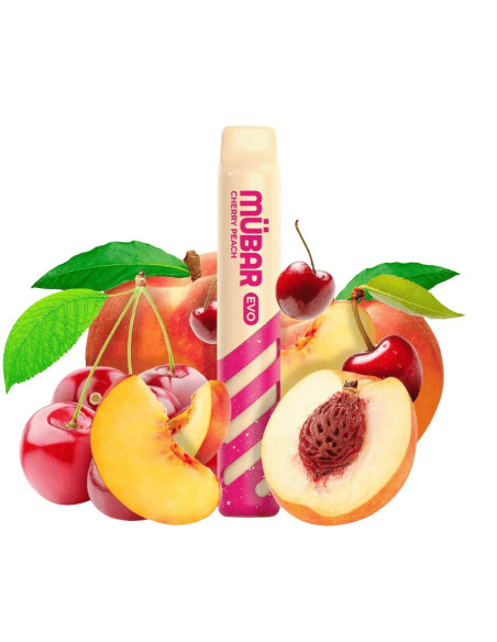 CAJA POD DESECHABLE MUBAR EVO 800 10UD - CHERRY PEACH