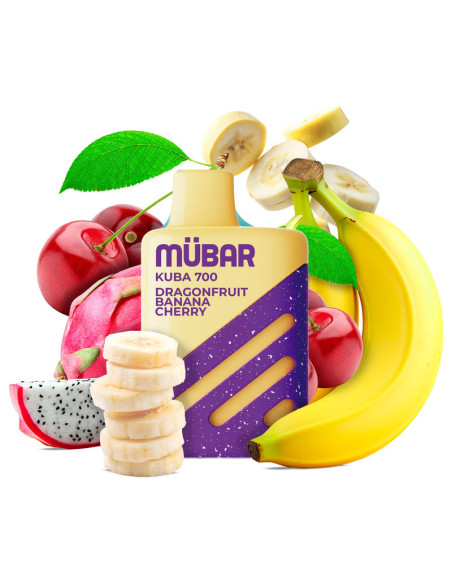POD DESECHABLE MUBAR KUBA 700 - DRAGON FRUIT BANANA CHERRY | BENGALASPAIN