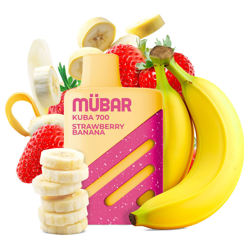 POD DESECHABLE MUBAR KUBA 700 - STRAWBERRY BANANA | BENGALASPAIN