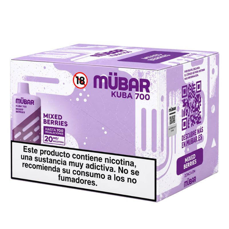 CAJA POD DESECHABLE MUBAR KUBA 700 10UD - MIXED BERRIES