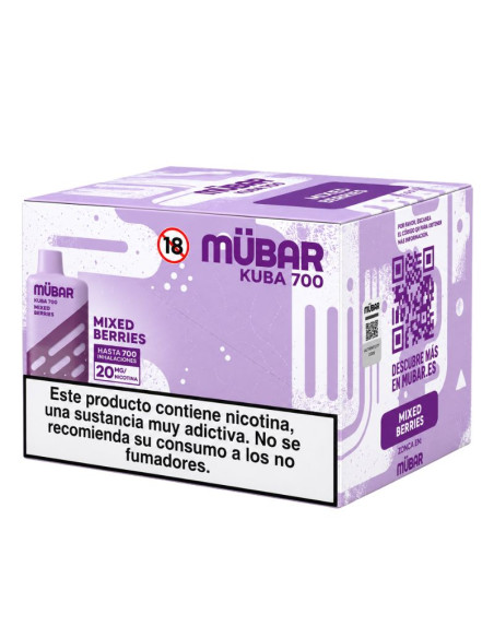 CAJA POD DESECHABLE MUBAR KUBA 700 10UD - MIXED BERRIES