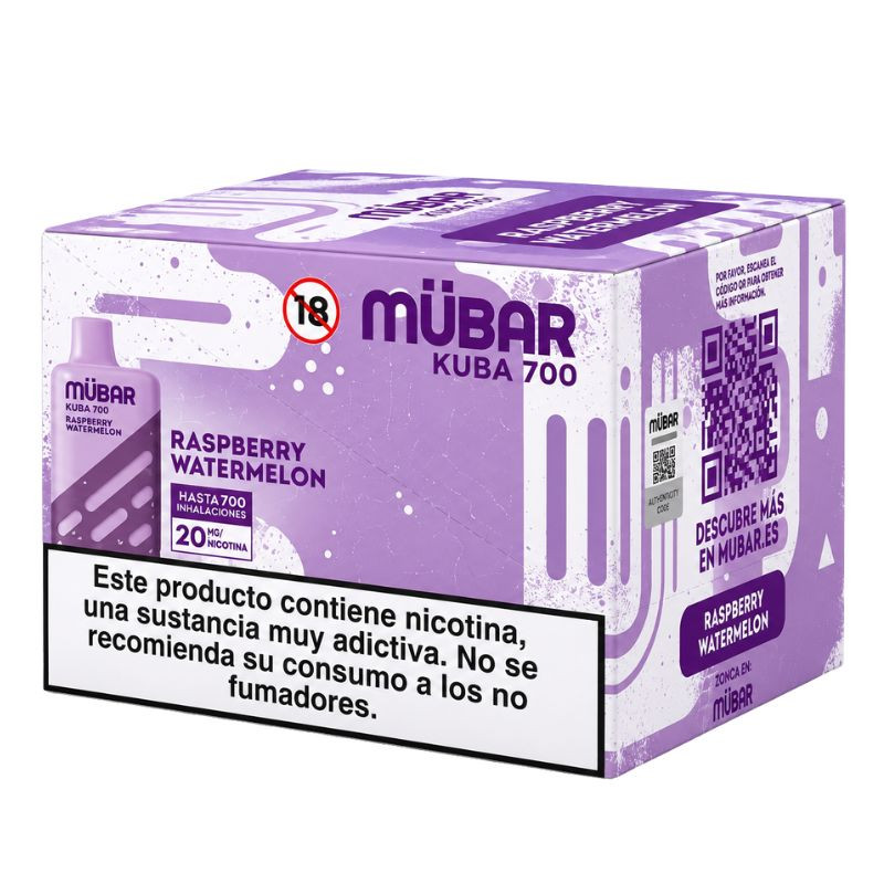 Mübar Kuba 700 Raspberry Watermelon · 10 ud | Bengala Spain