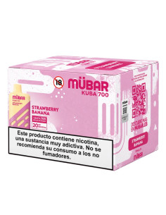 CAJA POD DESECHABLE MUBAR KUBA 700 10UD - STRAWBERRY BANANA