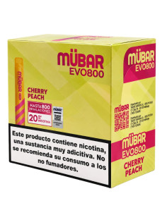 CAJA POD DESECHABLE MUBAR EVO 800 10UD - CHERRY PEACH