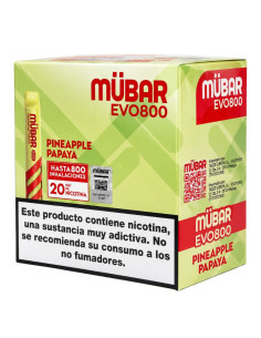 CAJA POD DESECHABLE MUBAR EVO 800 10UD - PINEAPPLE PAPAYA