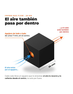 Carbón Crown Max Flow 1kg 26mm con agujero | Bengala Spain 2