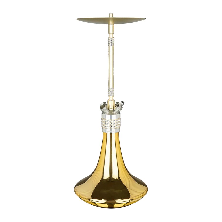 Cachimba Steamulation Exclusive Gen.II Golden Aurum con vaso de espejo en oro de 24 quilates