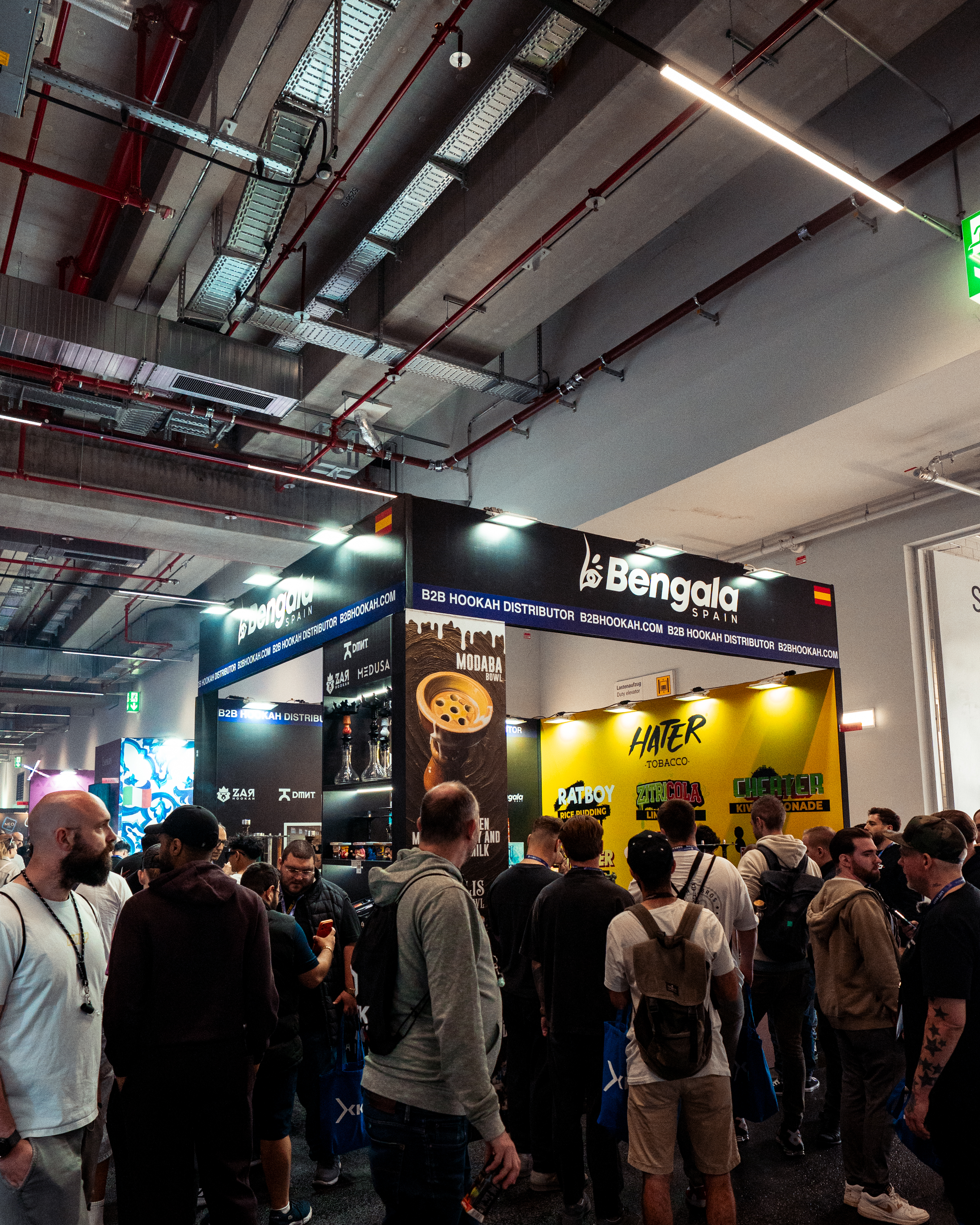 Vista panorámica del stand de Bengala Group en ShishaMesse 2026