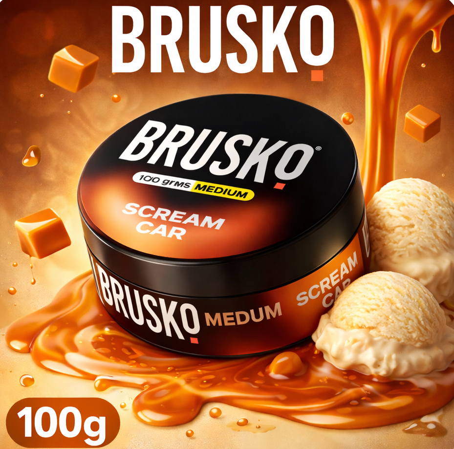 MELAZA BRUSKO 100G - SCREAM CAR (HELADO DE CARAMELO)