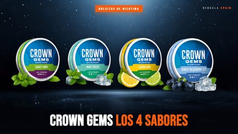 Bolsitas de nicotina Crown Gems: los cuatro sabores al detalle